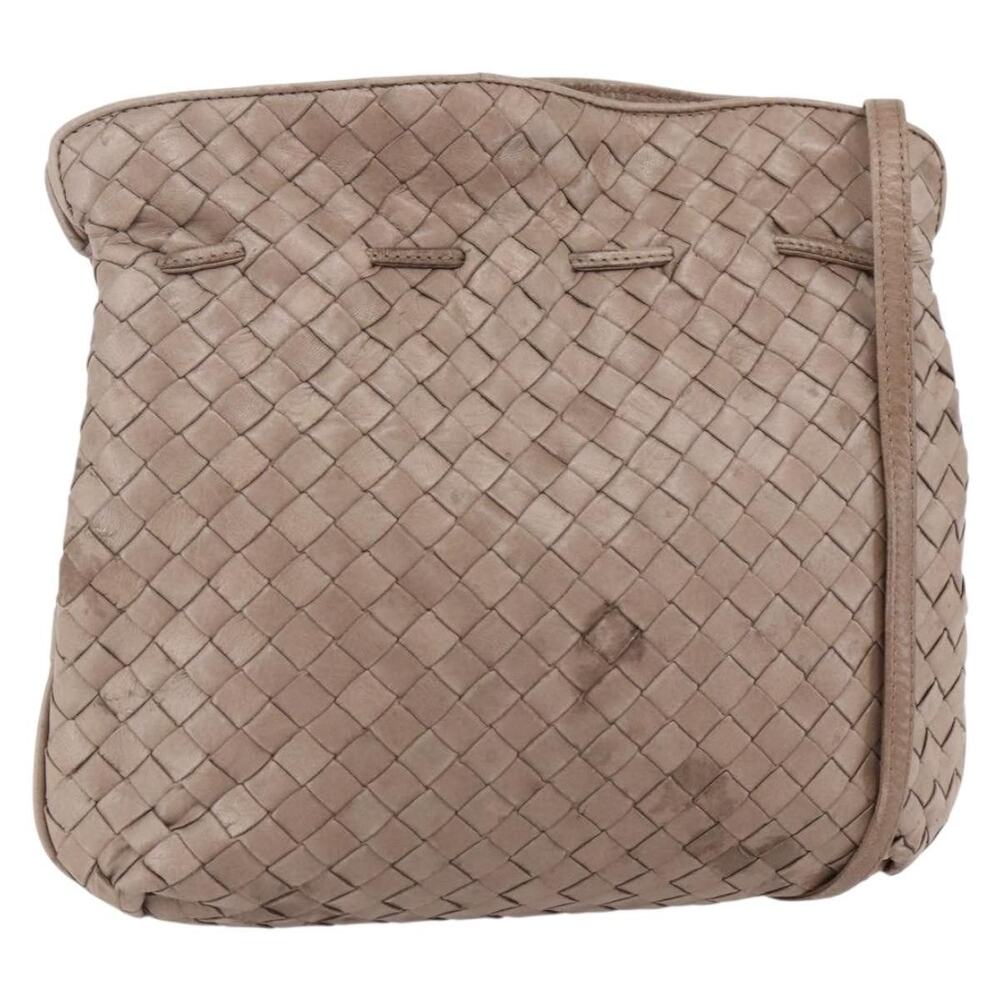 Bottega Veneta Intrecciato Shoulder Bag Beige